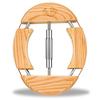 HAIEBIR 4-Way Wooden Hat Stretcher with Silver Stainless Steel Adjustable Turnbuckle Hat Shaper for Unisex Adults, Fits 18cm to 24.5cm, Simple and Eas