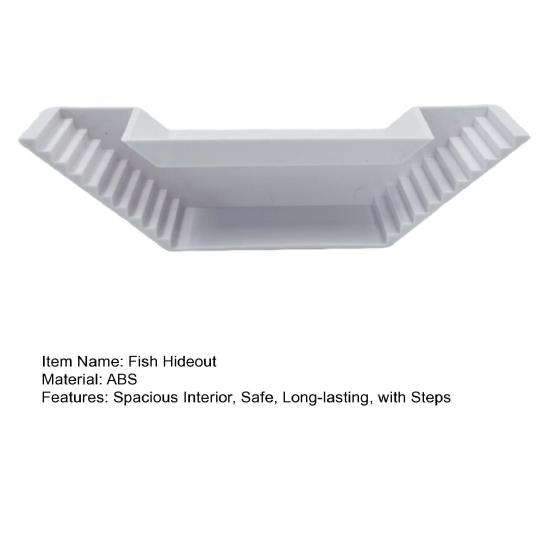 Fish Hideout Tunnel Under Gravel Viewing Cave with Steps Fish Shelter Resting Cave for Aquariums Freshwater Saltwater Fish Tanks