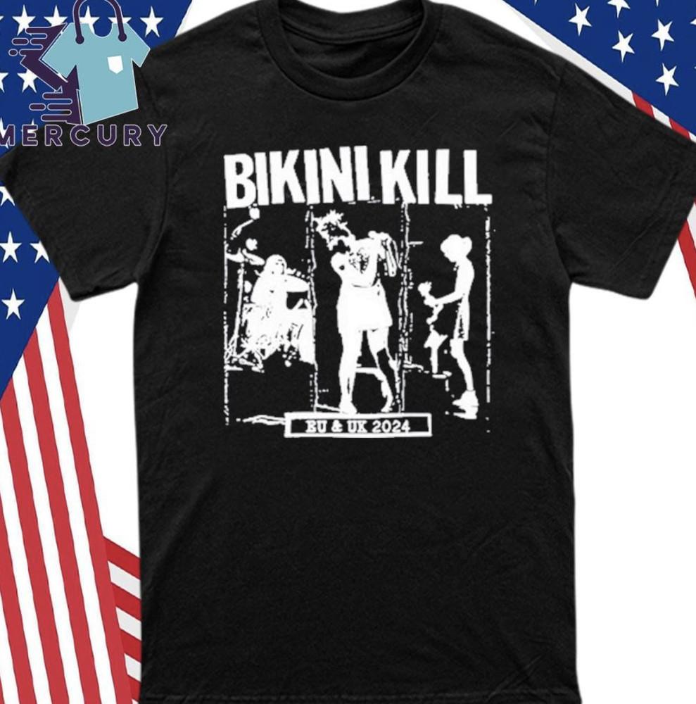 Футболка Bikini Kill EU & UK Tour 2024, Унисекс, Все размеры, Подарок для фанатов, Унисекс футболка