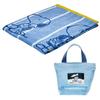 Nishikawa Snoopy Towel Blanket, Single, Washable, 100% Cotton, Soft To the Touch, Striped, Blue, PN5603BD, Includes Original Mesh Pouch.