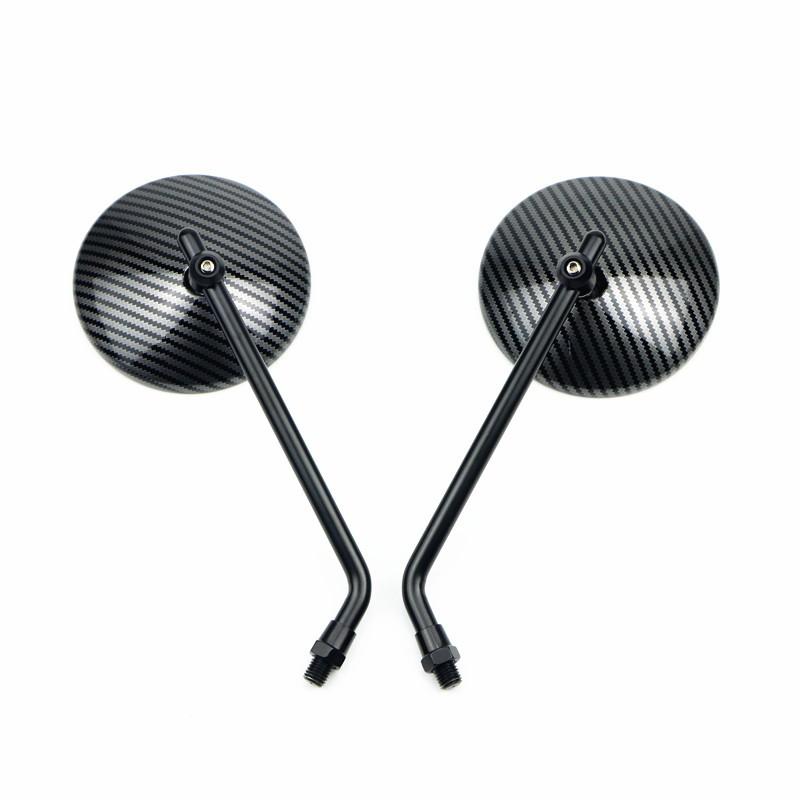 Universal Round Retro Motorcycle Rearview Mirror Honda NS125LA Scooter Aluminum Alloy Side With 8mm/10mm Right/Left