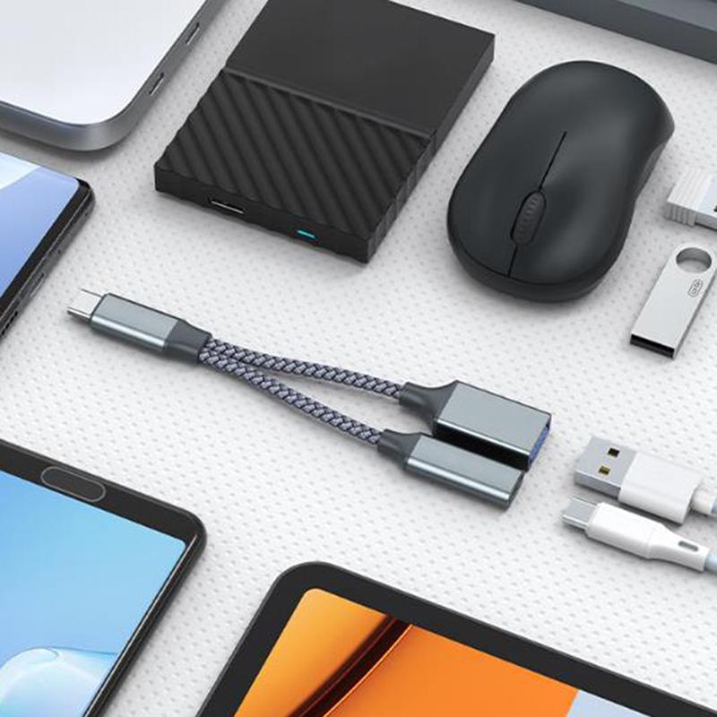 Горячая Распродажа USB C OTG Кабель Адаптер для Телефона 2-в-1 Type C Папа на USB C Мама Порт для Зарядки с USB Мама Разветвитель Адаптер