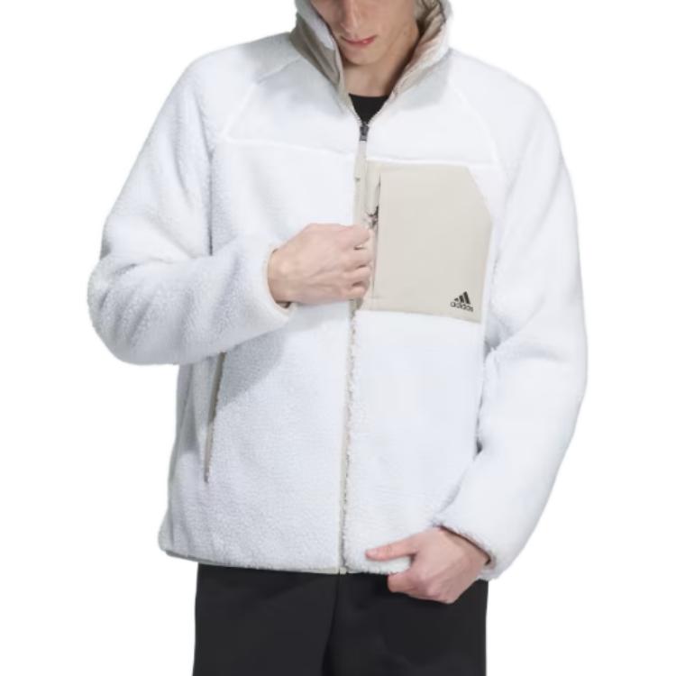 Adidas Двусторонняя куртка с длинным рукавом и воротником-стойкой с цветными блоками, мужская куртка Off-White IT8710