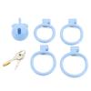 Arc-ring Multi-Colored Pot Lid Chastity Cage for Sissy/Crossdressing, Male Genital Restraint Device with Urethral Lock (BDSM/Toy