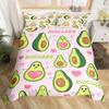 Avocado Duvet Cover Twin Queen Kawaii Green Tropical Fruit Bedding Set for Kids Girl Botanical Comforter Cover with 2 Pillowcase
