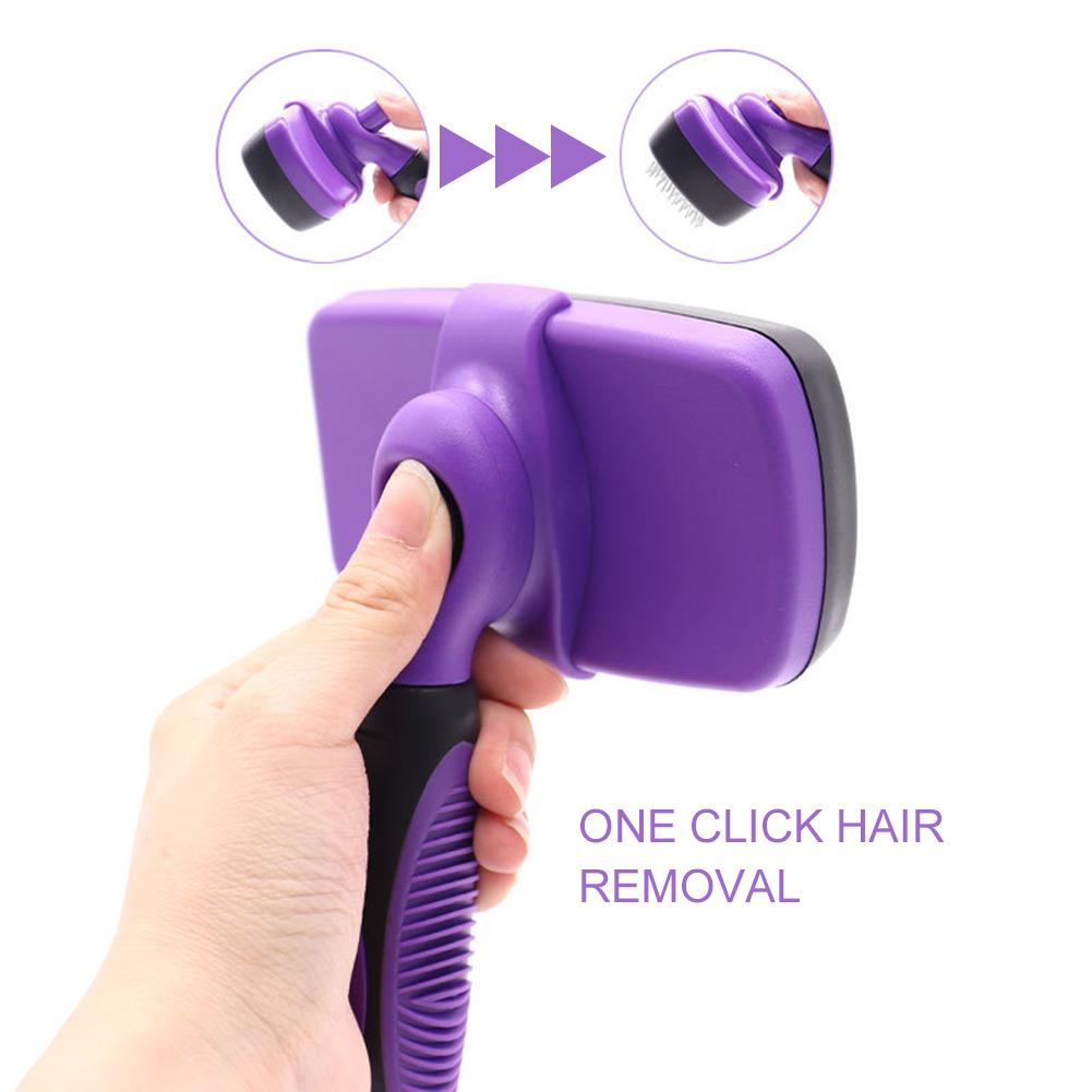 Самоочищающаяся пуходерка для кошек, антикоррозийная расческа для ухода за питомцами для удаления колтунов