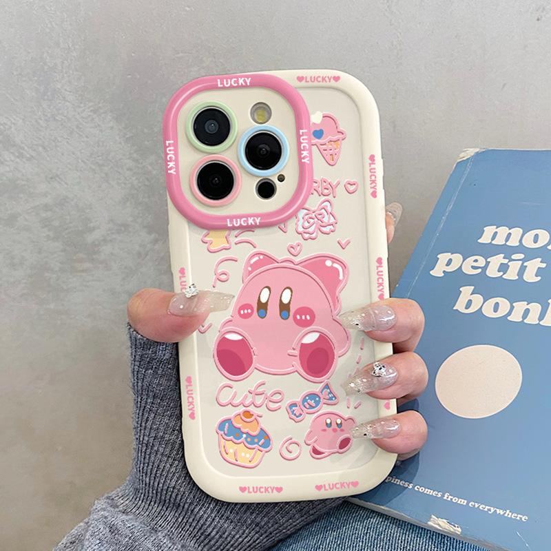 Fun and Cute Kirby for Apple 17promax Phone Case for IPhone15pro with Lanyard 14 New