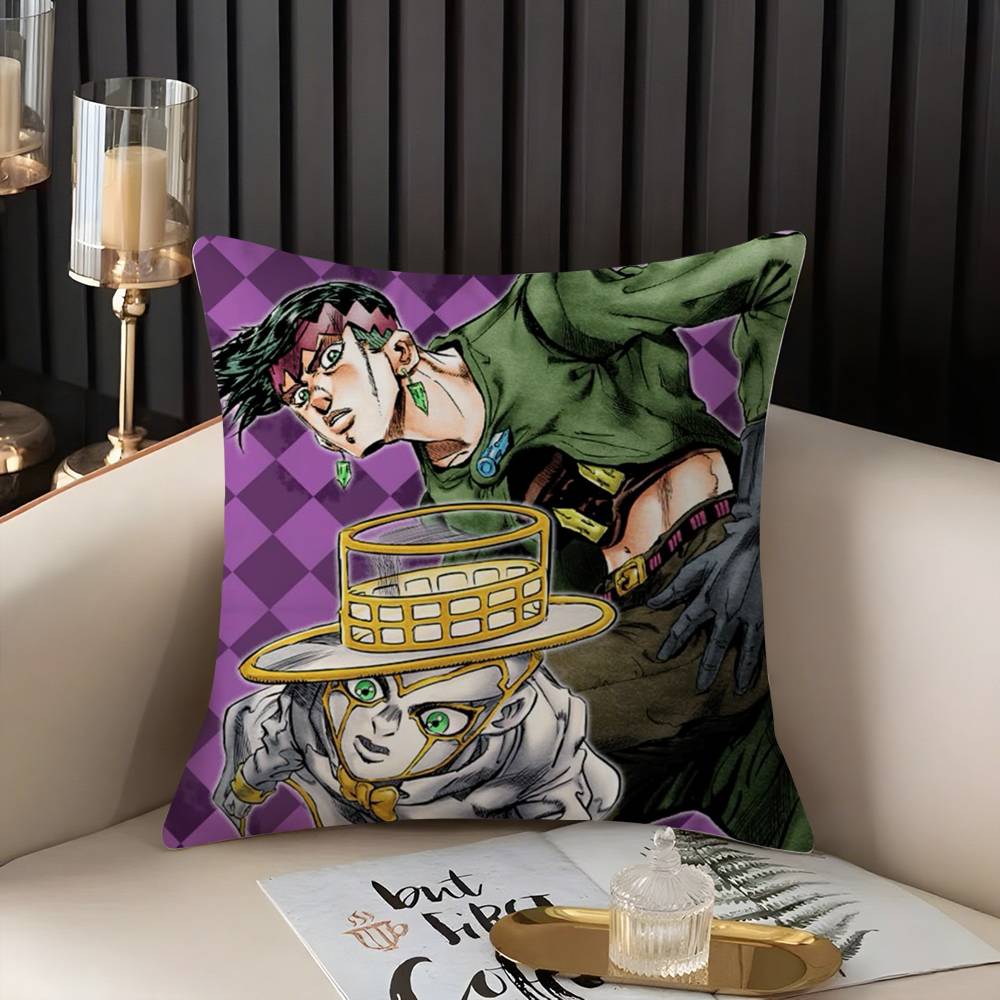 Чехол для подушки J-JoJo B-Bizarre Adventure Домашний Общежитие Спинка стула Короткий плюш Двусторонняя печать Офис Подушка для сна