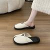 European Station Thick-soled Bag Head Half Slippers Women's 2025 Summer New Wear Fashionable Versatile One-pedal Lazy Slippers