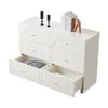 Chest of Drawers with 6 Drawers – White Chest of Drawers with Door and Drawers for Living Room and Bedroom, Dimensions: H82/B120/T40 cm