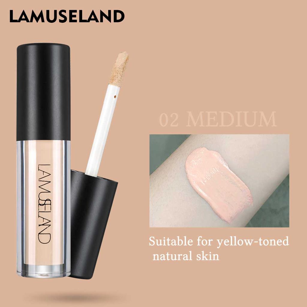 LAMUSELAND 4 Colors Liquid Concealer Facial Beauty Face Makeup Cosmetic Hide The Blemish