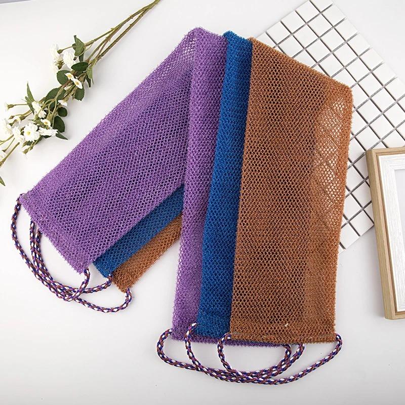 1 шт. Африканская сетчатая губка для ванны 14x77 см Африканская сетчатая длинная банная губка для отшелушивания душа, тела, скраб для спины, разглаживающая кожу