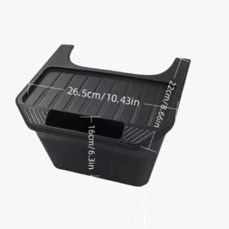 Новейшая модель Y, органайзер для задней центральной консоли, ящик для хранения на заднем сиденье из термопластичного эластомера, мусорное ведро с противоскользящей крышкой, задний контейнер для сидений 2-го ряда