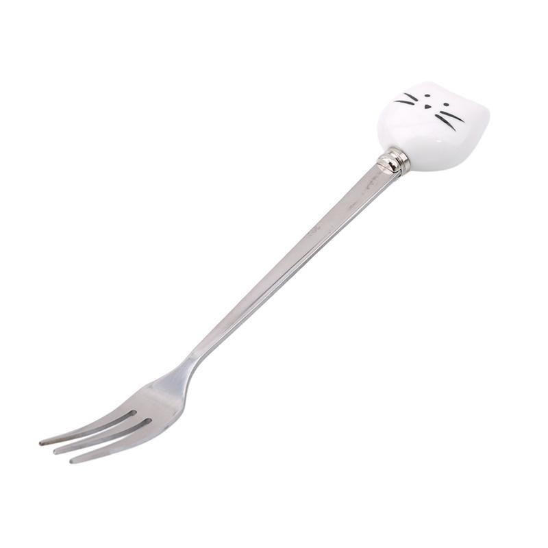 Stainless Steel Cartoon Spoons Cute Cat Coffee Spoon Tea Fork Tool