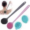 1 Piece Back Scrubber Scrub Long Handle Shower Body Bath Brush Silicone Massage Brush