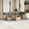 VidaXL Garden Lounge Set with Cushions 8 Pcs Beige Braided Resin 3269319