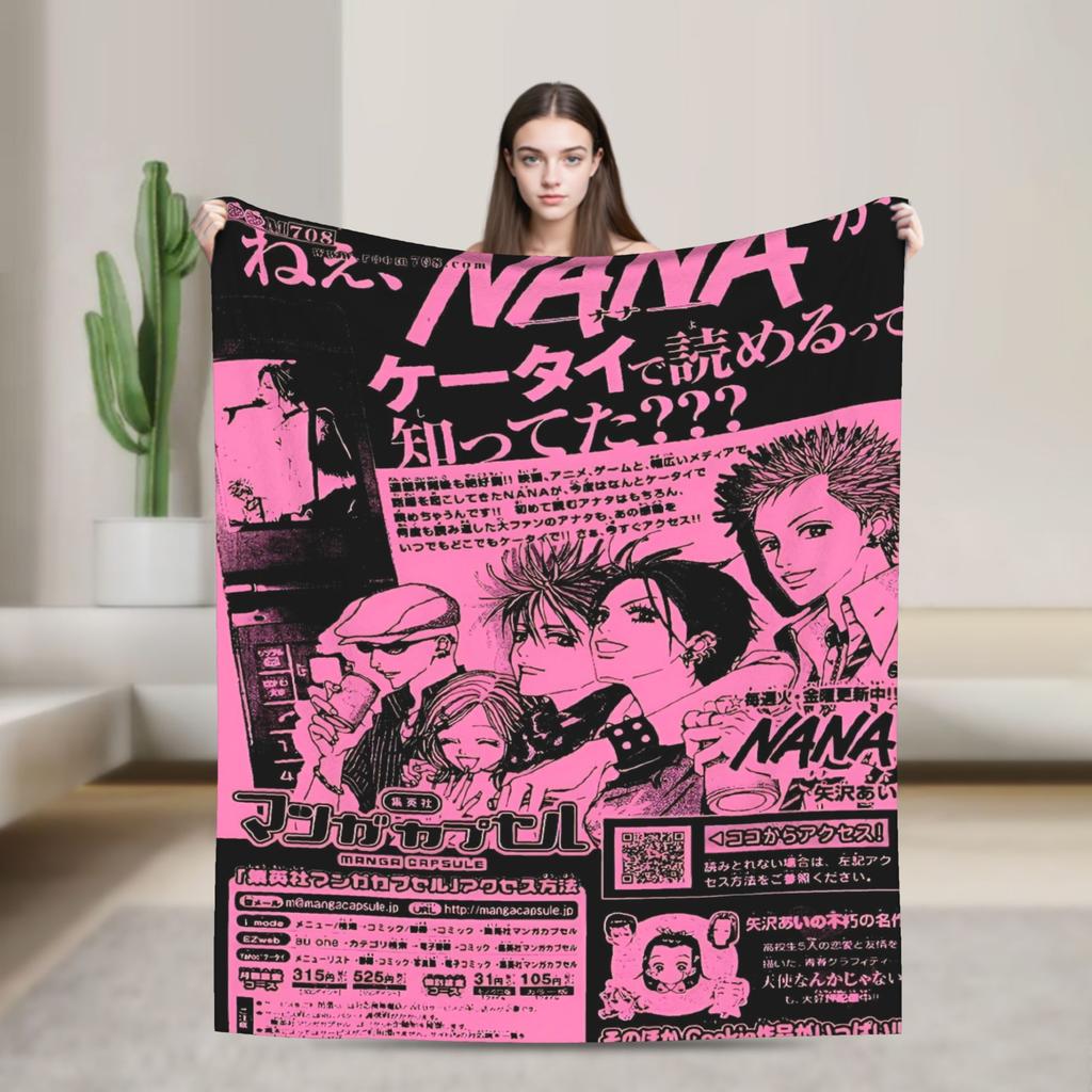 Nana Anime Blankets Quality Soft Warm Bedding Throws Winter Kids Adult Couch Chair Sofa Bed Funny Bedspread