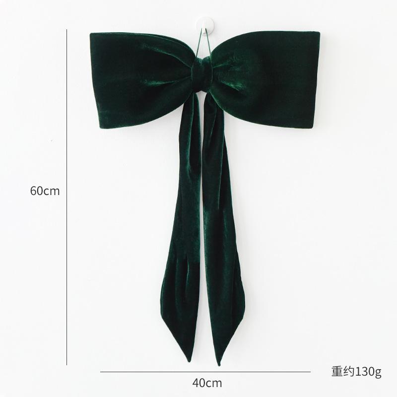 Velvet Large Bow Christmas Tree Decoration Pendant Enlarged Christmas Bows Hanging Ornaments Diy Wedding Decor Home Party Decor