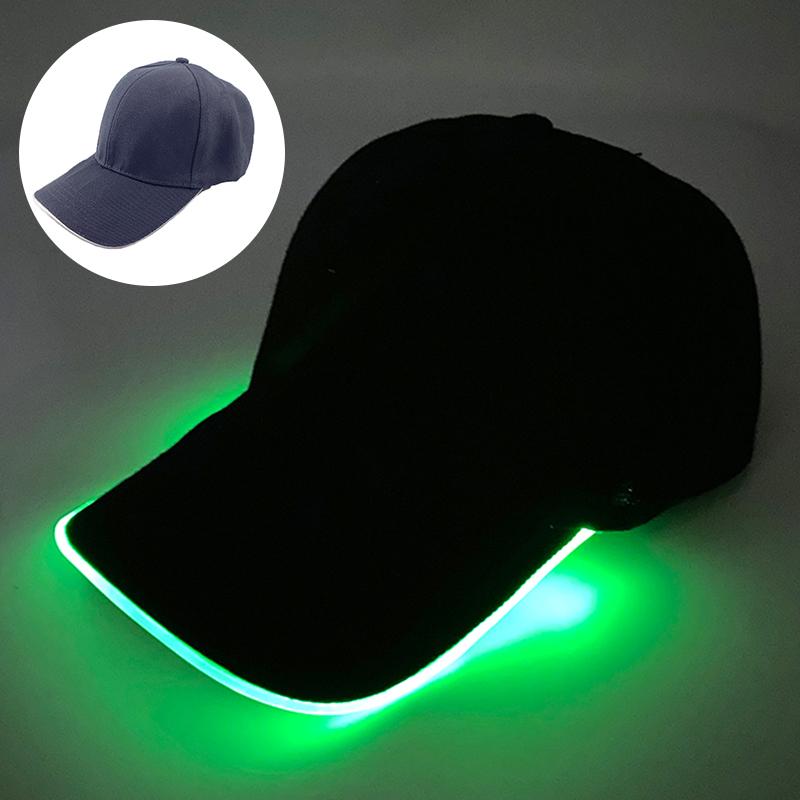 Adjustable LED Light Hip-Hop Luminous Baseball Cap Customizable logo Bar Night Hat Fashion Flashing Sporting Cap