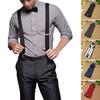 Women Men Elastic Suspenders Black Adjustable Braces Y-Back  Clip-on