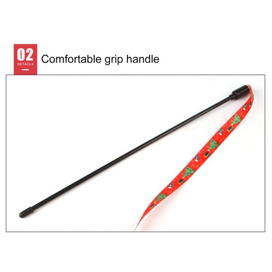 1 Set Christmas Cat Toys Interactive Teaser Wand Rattle Ball Feathered Plush Mice Cat Entertainment Toys for Indoor Cats Kittens Exercise Holiday Gift