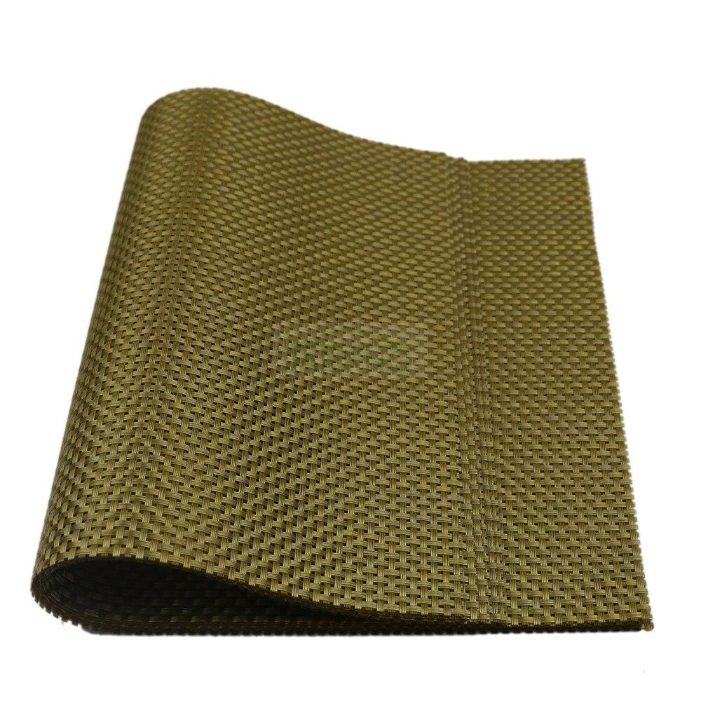 6 шт., экологически чистый разноцветный плед из ПВХ, набор ковриков для столовых приборов, золотой коврик для обеденного стола, противоскользящий теплоизоляционный коврик для столовых приборов