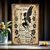 Винтажная металлическая жестяная вывеска 'Фея' Настенное искусство 8x12 Рустикальный Железный Декор Дом Паб Бар Сад