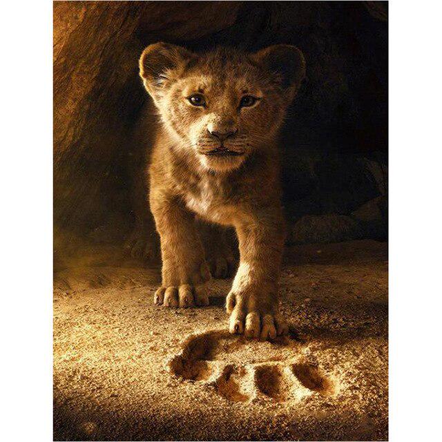 5D Алмазная картина Лев Мать и сын Набор для вышивки крестом Ручная алмазная вышивка Горный хрусталь
