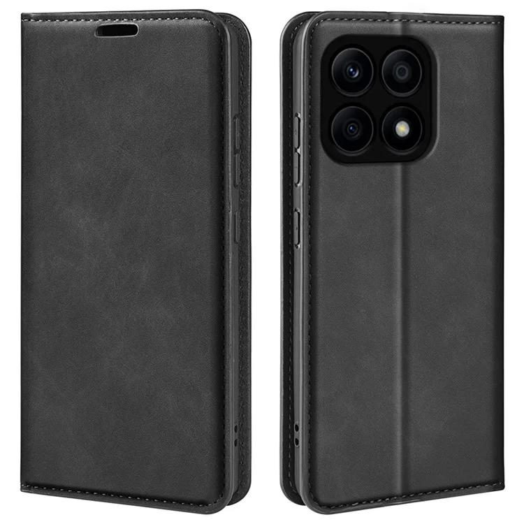 Чехол-кошелек-бумажник с подставкой из искусственной кожи для Honor X8a 4G, магнитный чехол для телефона с ощущением прикосновения к коже