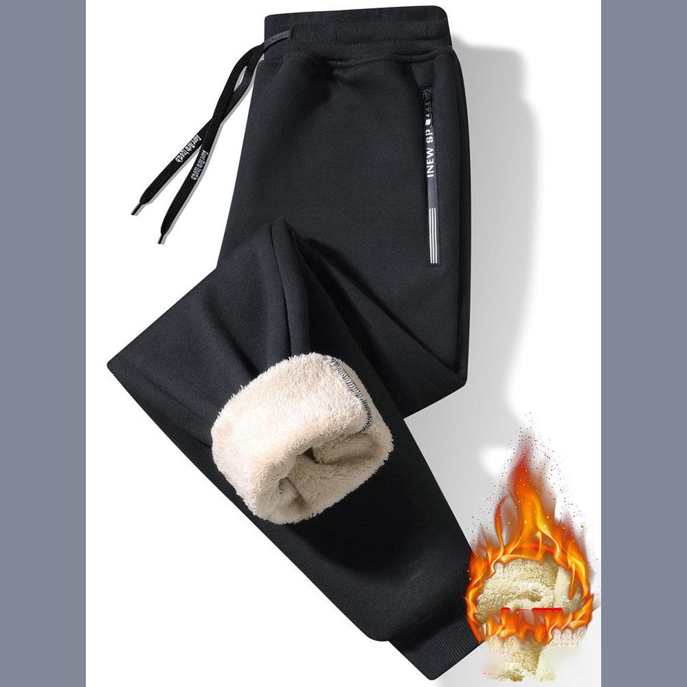 Осенне-зимняя мода, спортивные брюки большого размера, теплые, с толстым флисом, мужские, повседневные, свободные, удобные