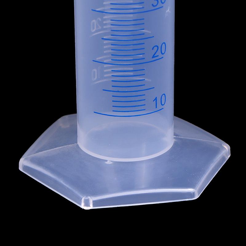 Измерительный цилиндр на 100 мл. Измерительный цилиндр с синей шкалой, устойчивый к кислотам и щелочам.