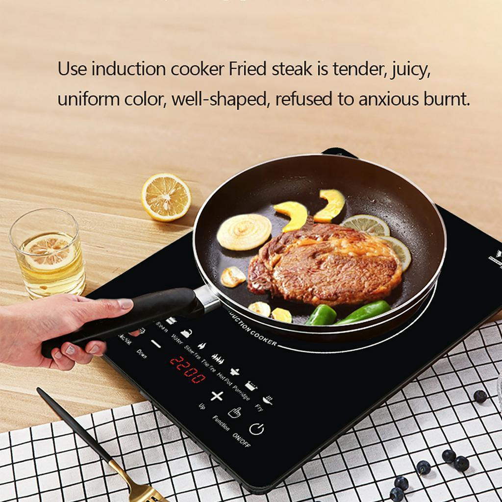 2200W Induction Cooker Smart Electric Oven Plate Creative Precise Control Cookers Hob Cooktop Cooking Plate Hot Pot 2200W Tea Boiler 110V/220V