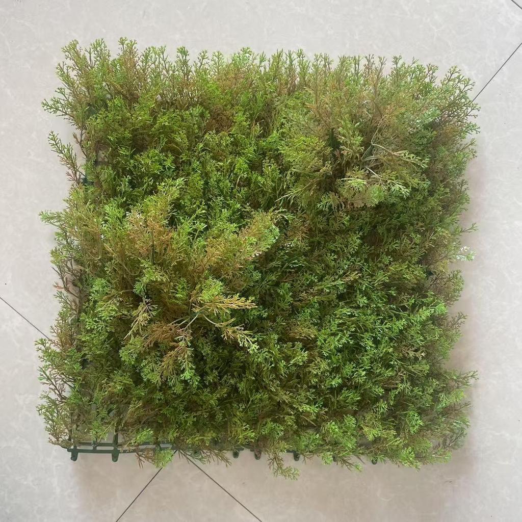 50×50cm Artificial Green Plant Wall - Plastic Vertical Garden, Fake Flower Wall, Synthetic Turf Background