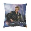 Fashion Johnny Hallyday Cushion Cover x Soft Singer French France Pillow Case for Car Square Pillowcase Home Decorative