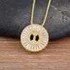 Nidin Name Initials A-Z 26 Zircon Letters Necklace Gold Color Alphabet Clavicle Chain Choker For Women Pendant Collar Jewelry