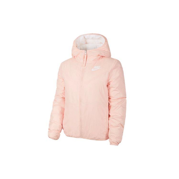 Nike Nsw Down Fill Reverse Hooded Outdoor Quilted Lightweight Down Jacket Winter Women Jacket Echo-Pink CU0283-100