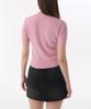 MUSINSA STANDARD WOMAN Women'S Cable Crew Neck Short Sleeve Knit [Pink]