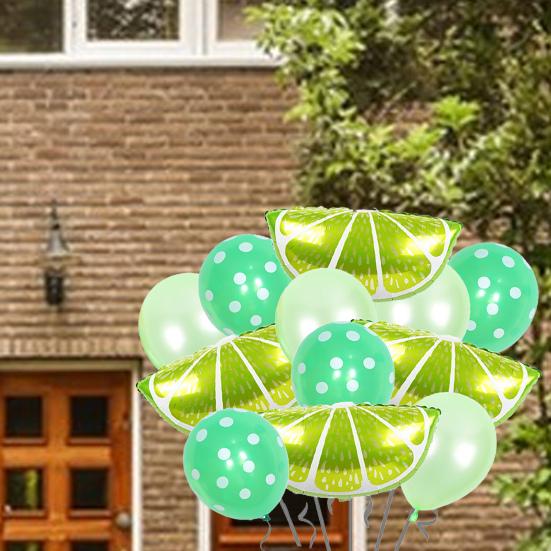 1 Set Lovely Watermelon/Strawberry/Orange/Pineapple Fruit Balloons Set DIY Party Scene Layout Aluminum Film Balloon Kids Inflatable Toy Fruit