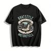 Футболка BratStyle с принтом мотоцикла Road Fighter Classic Garage Top Из чистого хлопка