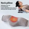 Массажная подушка для защиты шеи, горб, 3-в-1, массажная подушка для тракции, подогреваемая подушка из пены с эффектом памяти для облегчения боли, для использования дома, в общежитии
