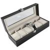 1Pc High Grade 6 Slots PU Leather Box Case For Watch Jewellery Display Storage Organizer Hot