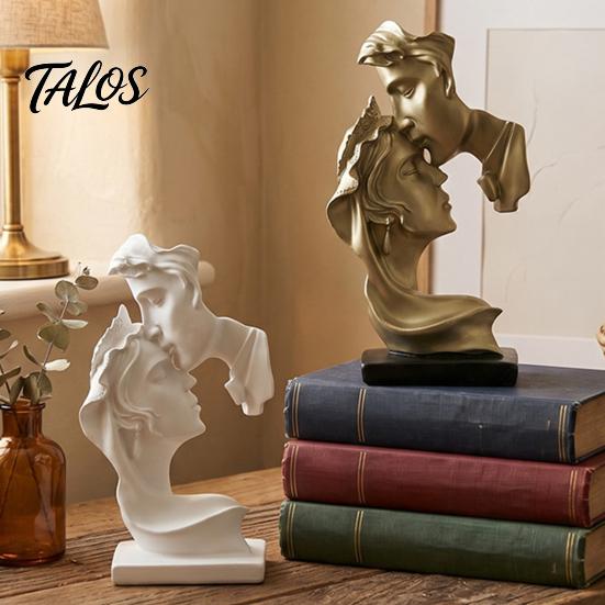 Декоративная скульптура для Resin Art, Скульптура целующейся пары, Абстрактная скульптура пары для декора дома, Минималистичная двусторонняя статуэтка лица, Романтическая