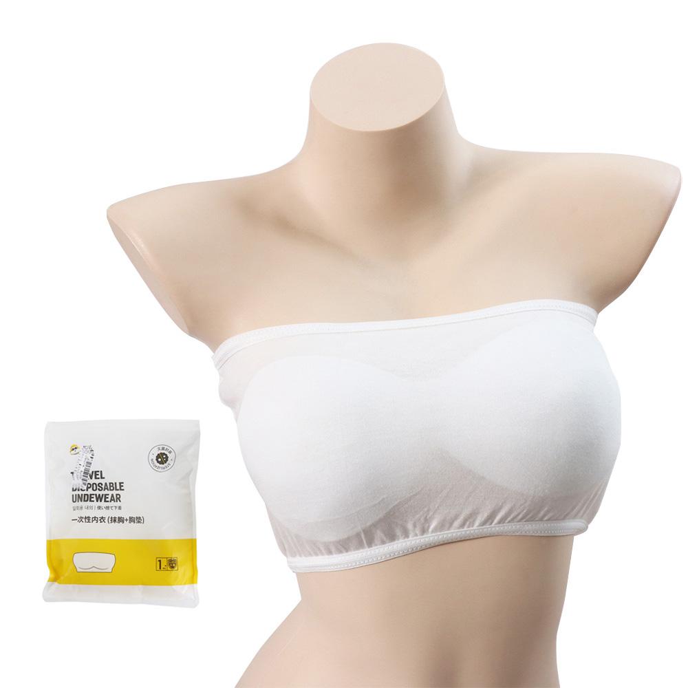 Wireless Disposable Bralette with Chest Pad Disposable Underwear for Women For Women