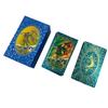 Blue Moon Smith Waterproof Gold-Foil Tarot Cards 12*7cm - Divination Deck with Metallic Finish, Mystic Design 78 Pcs Cards