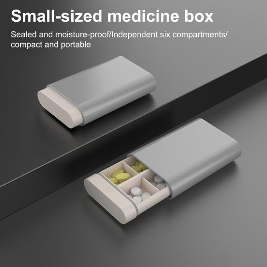6 ячеек прямоугольная аптечка органайзер для таблеток пылезащитный компактный портативный маленький герметичный чехол для таблеток держатель для планшета