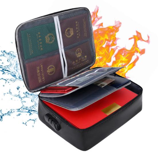 Огнестойкая сумка для документов с паролем, 3-слойный чехол для хранения файлов, водонепроницаемая застежка-молния, портативный дорожный чехол для ноутбука, сертификаты