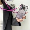 Милый мультяшный медведь косой ремешок-шнурок подходит для Huawei pura70pro гальванизированный чехол для мобильного телефона Mate60 трехмерный женский