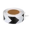 5cm*5m Arrow Reflective Stickers White-Black Waterproof Adhesive Warning Safety Tapes Reflectors Strips For Trucks Trailers Car