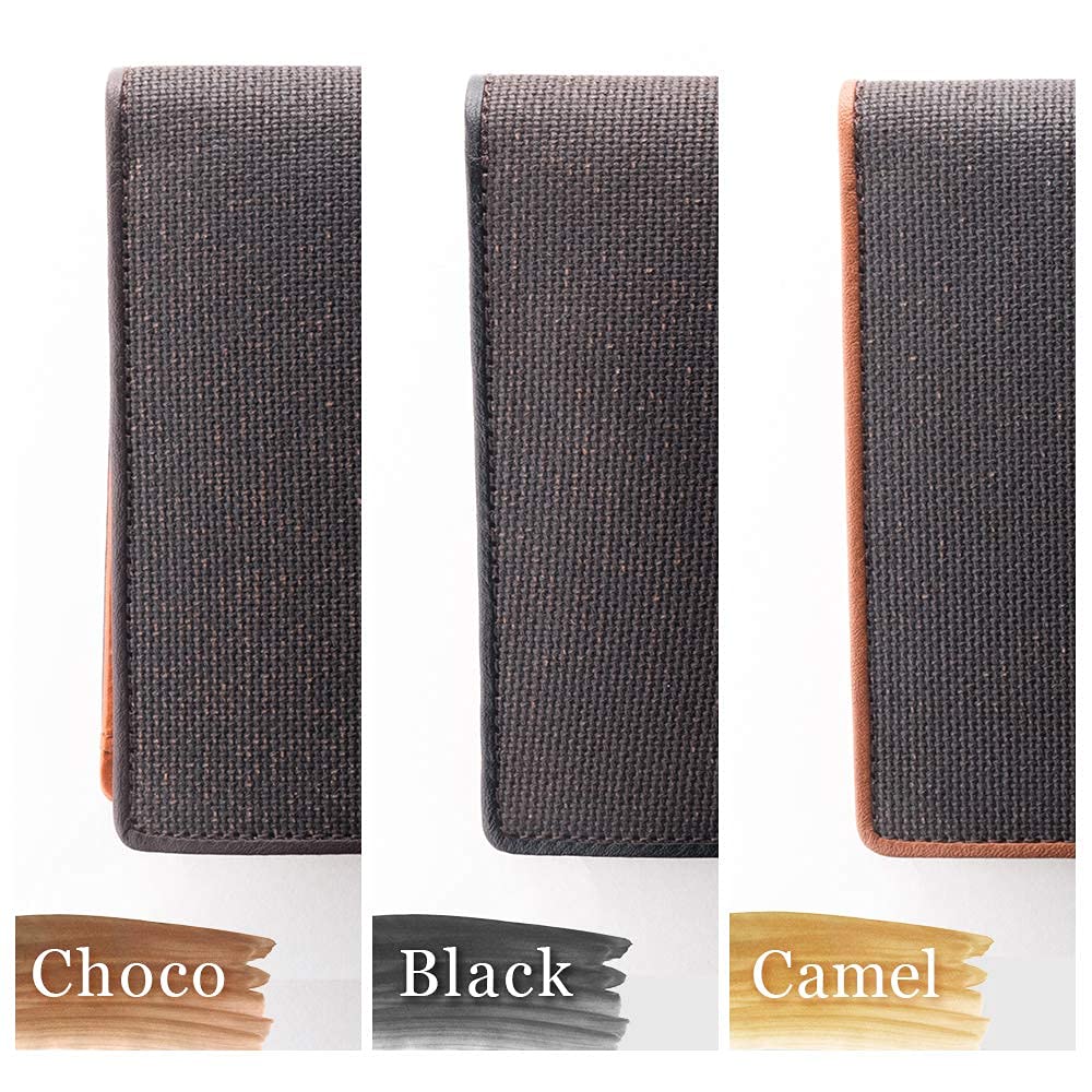 Мужской кошелек-бифолд Koshibu с монетницей, итальянская кожа, сделано в Японии, холщовая кожа, окрашенная танином хурмы, идеально подходит для японской одежды,