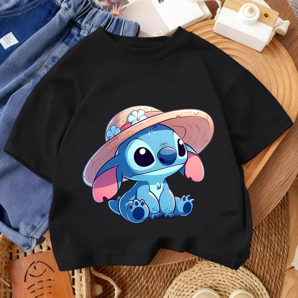 Casual everyday Tshirt for childrenTshirt with Kawaii cartoon print summer urban fashion set for boys and girls aged 3 to 14